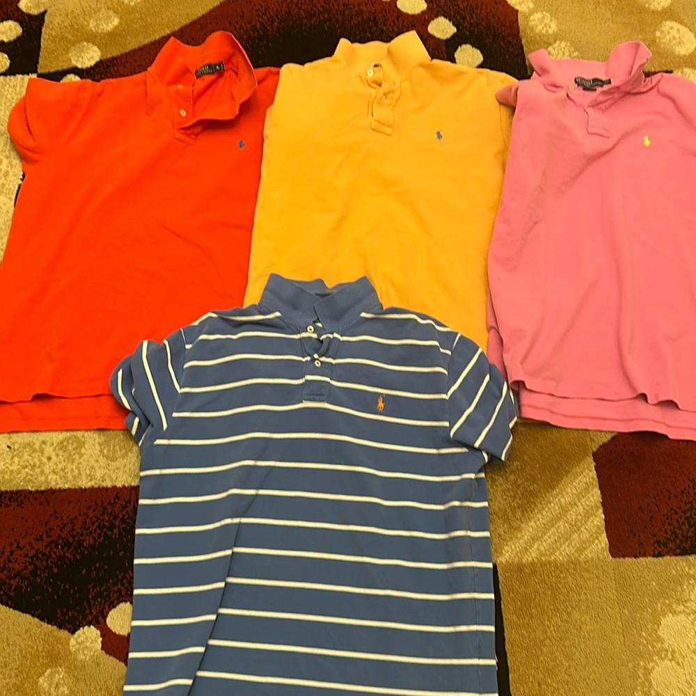 4 Ralph Lauren Polo Shirts